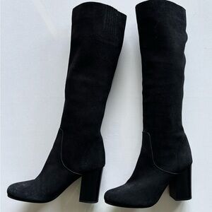 Michael Kors Black Knee-High Block Heel Boots – Authentic